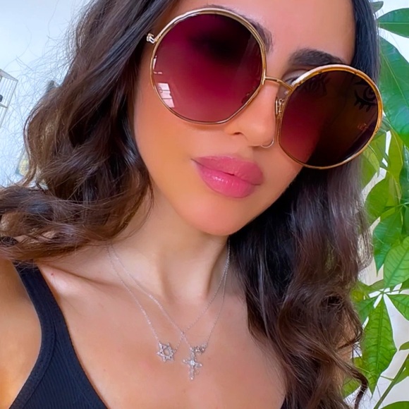 Christian Dior Sunglass EVERDIOR Gold Frame Gradient Bordeaux Lenses - Picture 11 of 11